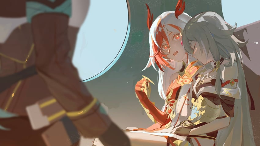 fu hua, herrscher of sentience, and kevin kaslana (honkai and 1 more) drawn by kuliukunkunkunkunkunkunkun