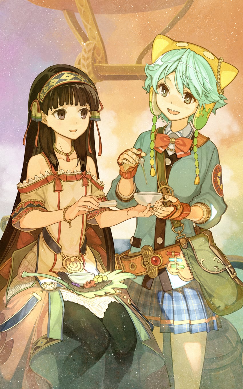 shallistera and shallotte elminus (atelier and 2 more) drawn by hidari_(left_side)