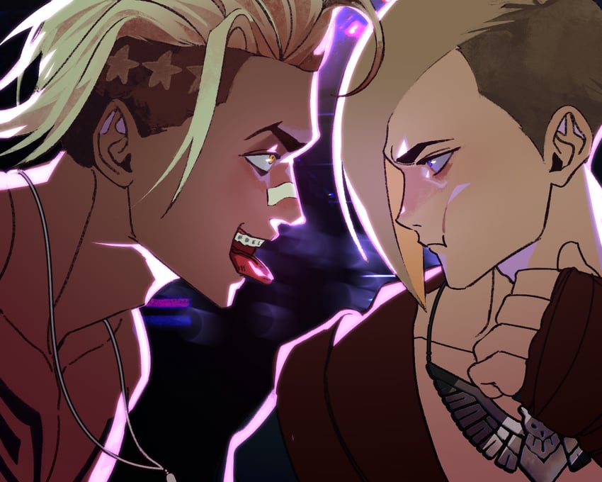 luke sullivan and ed (street fighter and 2 more) drawn by hexermer