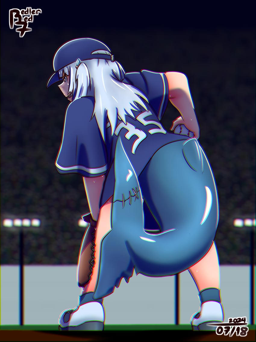 gawr gura (hololive and 1 more) drawn by redlerred7