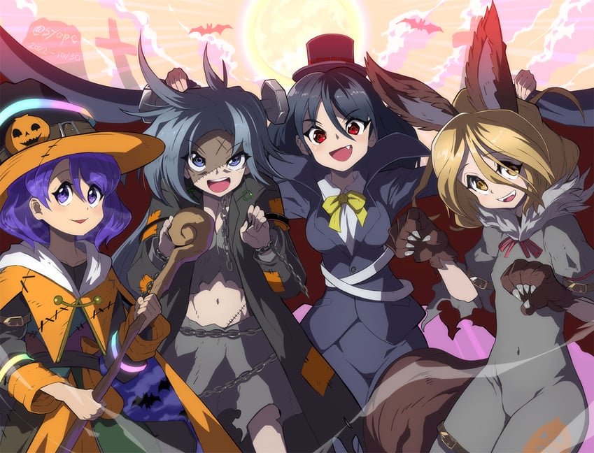 kudamaki tsukasa, iizunamaru megumu, tenkyuu chimata, and himemushi momoyo (touhou) drawn by syope