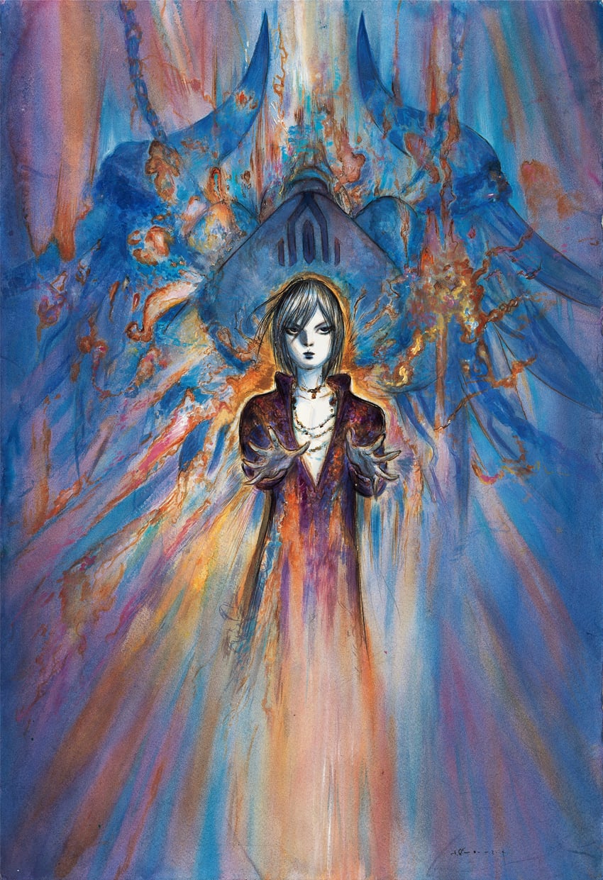 selh'teus and promathia (final fantasy and 1 more) drawn by amano_yoshitaka