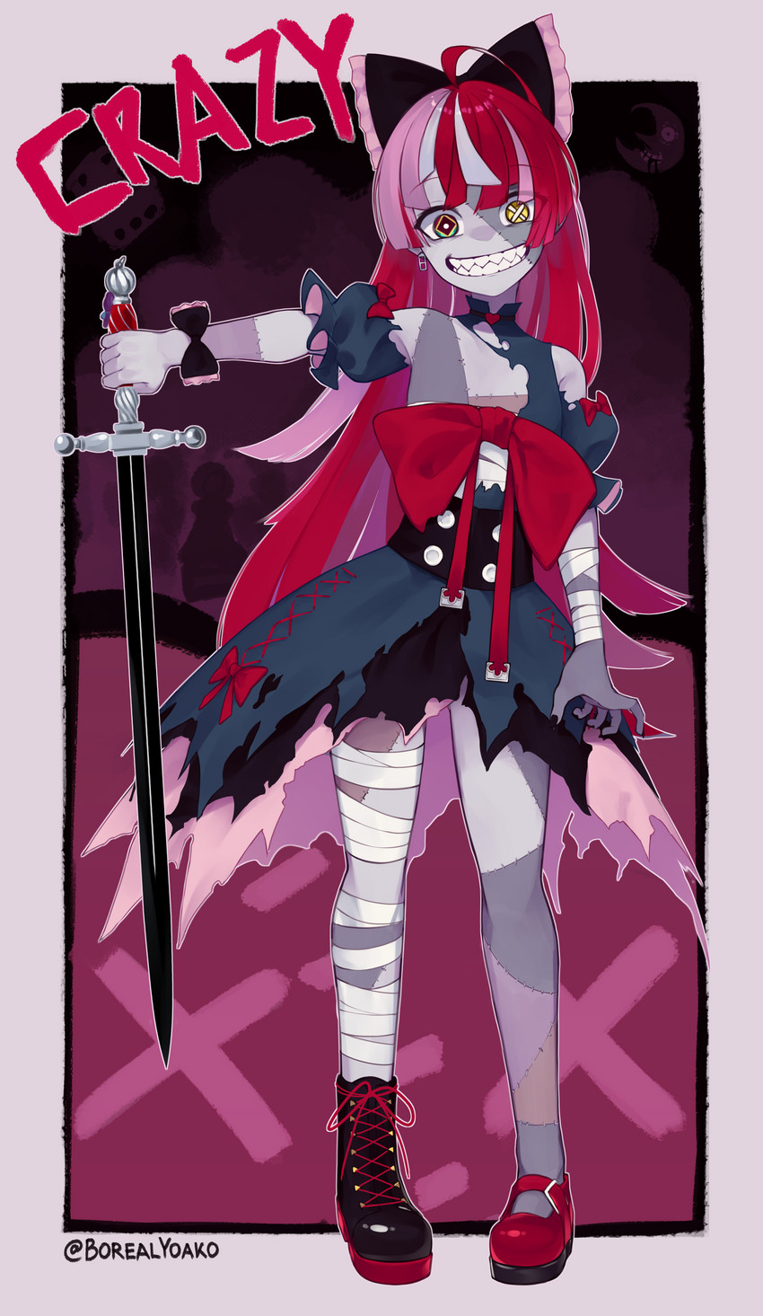 kureiji ollie (hololive and 1 more) drawn by yoako