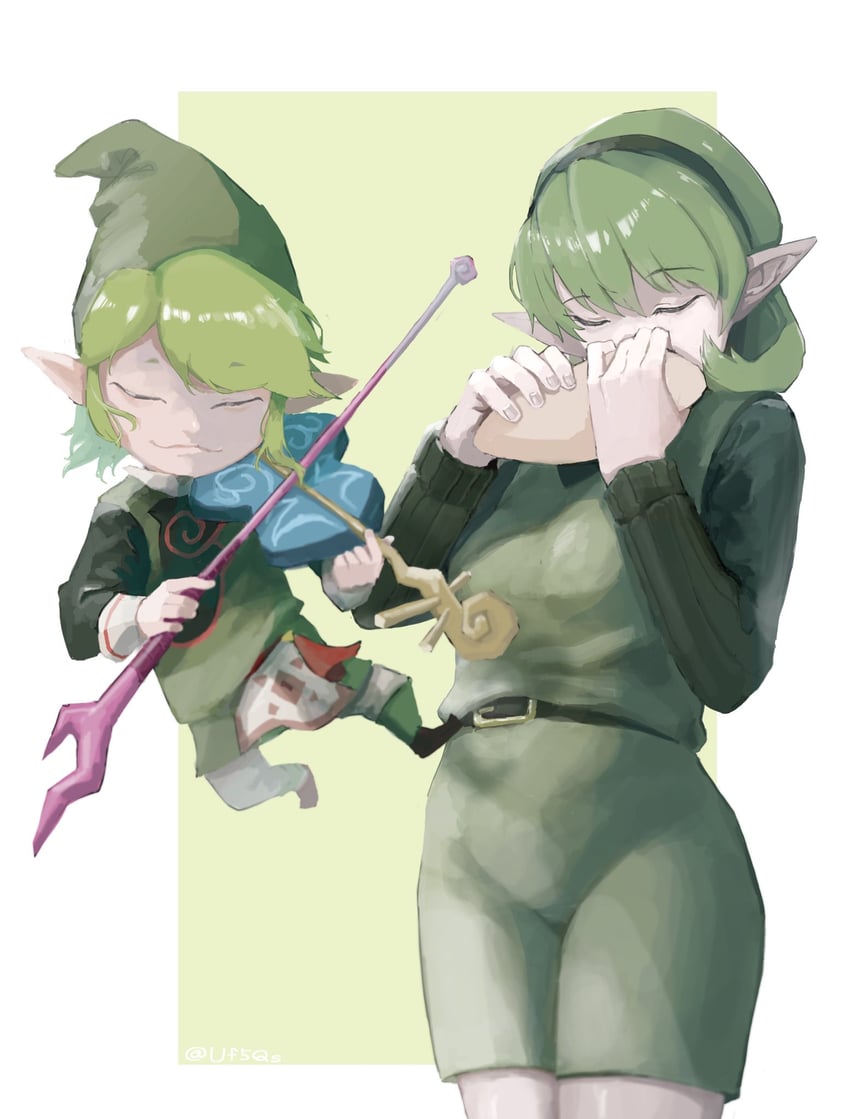 saria and fado (the legend of zelda and 2 more) drawn by otsubo_kiko