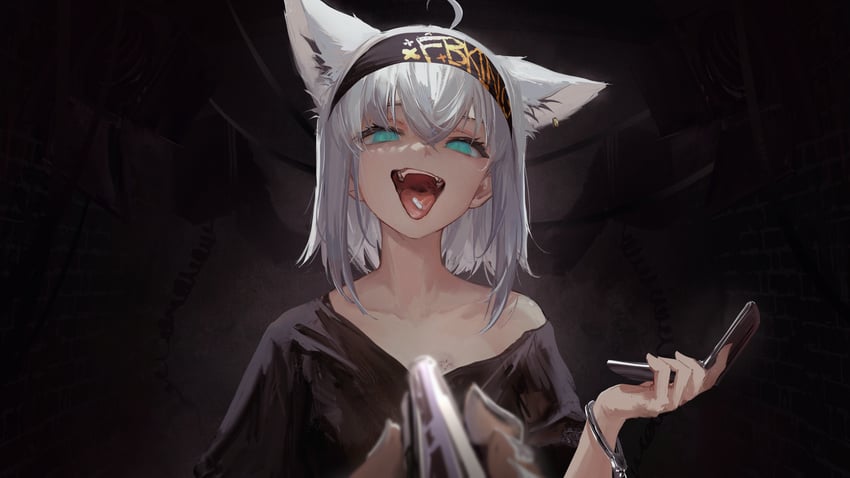 shirakami fubuki (hololive and 1 more) drawn by hyde_(tabakko)