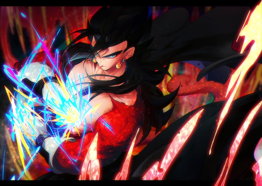 vegetto (dragon ball and 1 more) drawn by ommmyoh