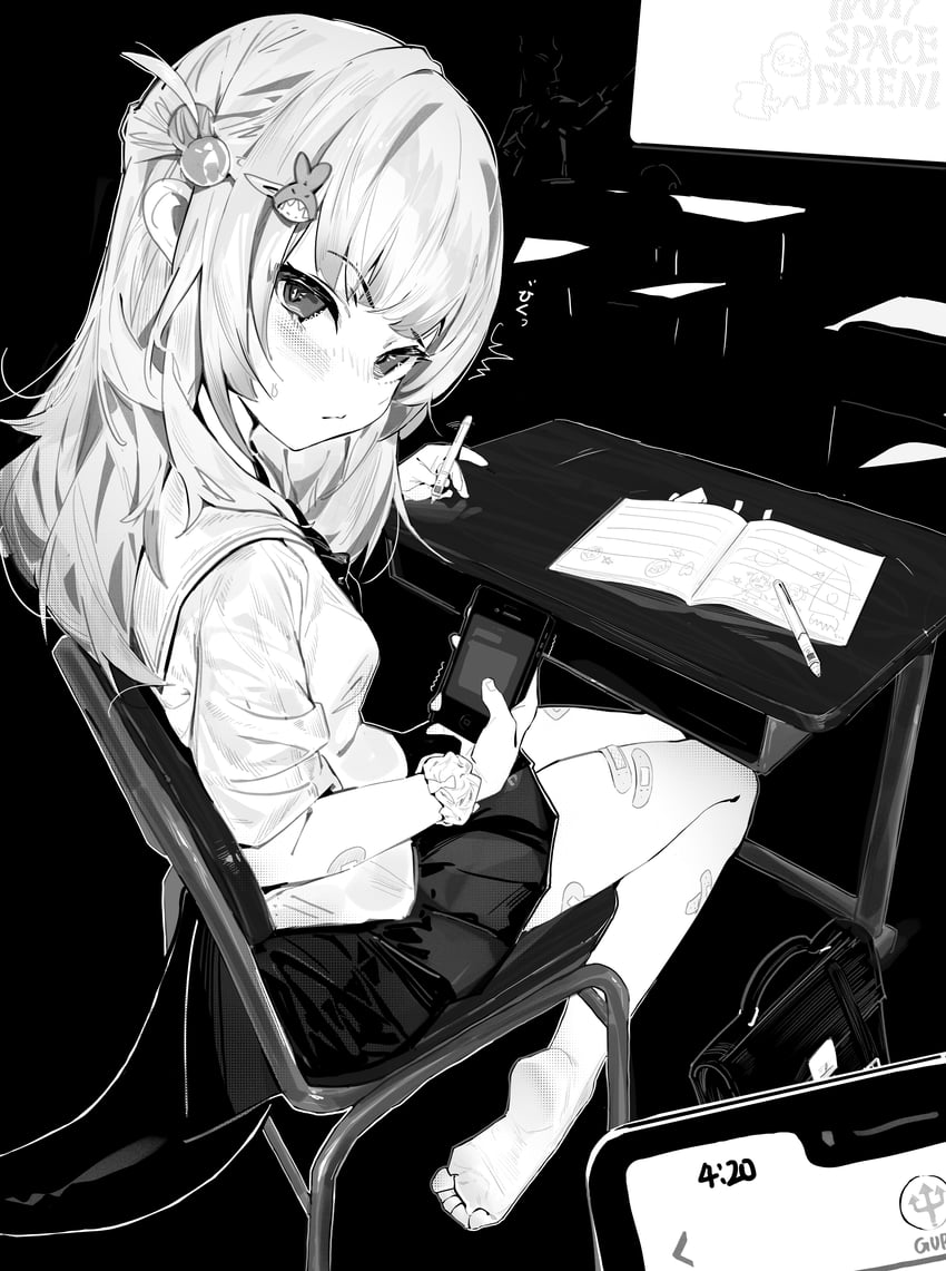 gawr gura (hololive and 1 more) drawn by old_metal_666