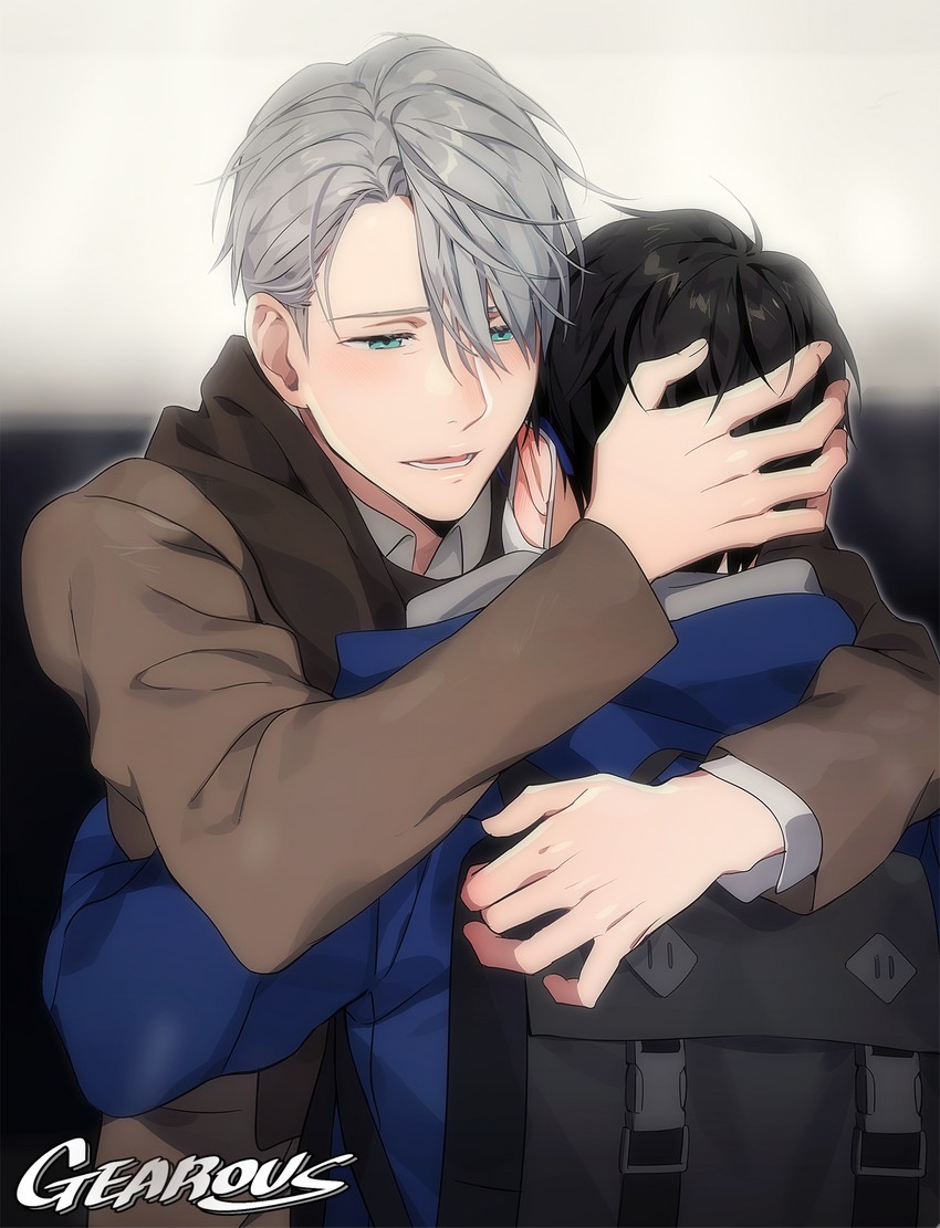 katsuki yuuri and viktor nikiforov (yuri!!! on ice) drawn by gearous