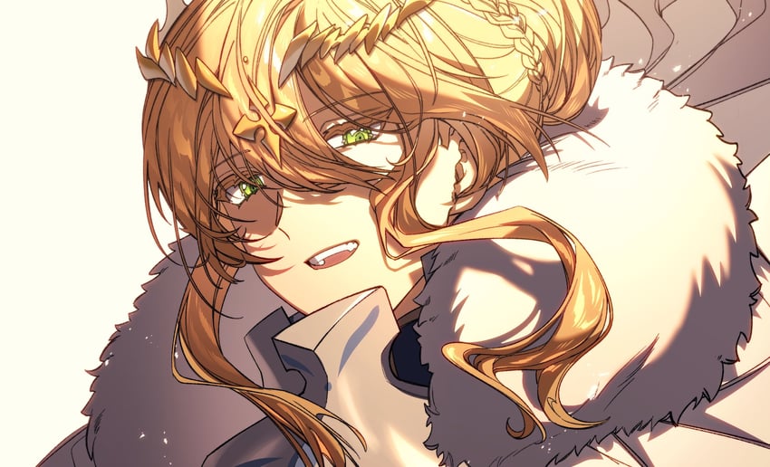 artoria pendragon and lion king (fate and 1 more) drawn by sattari