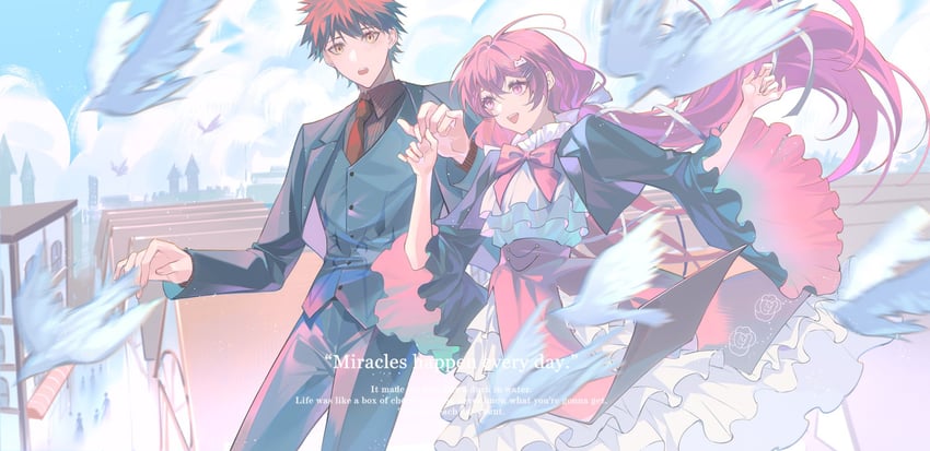 emiya shirou and momomiya shizuku (original and 2 more)