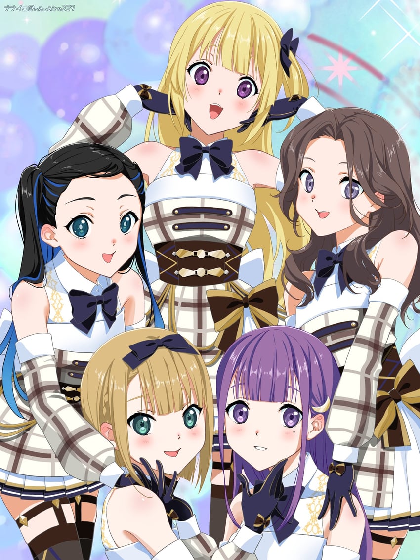saito nicole, fujima sakura, orihara sumika, ichinose hotaru, and nishiura sora (22/7) drawn by nanairo_(nanairo227)