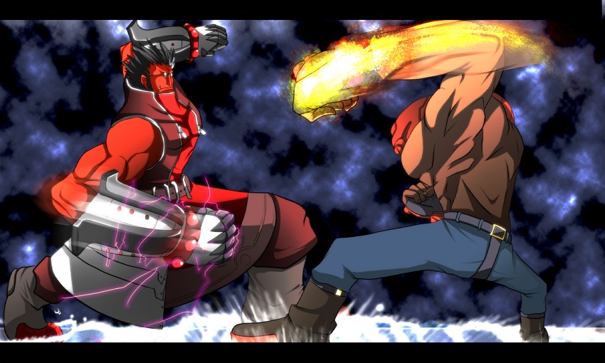 iron tager and potemkin (guilty gear and 2 more) drawn by yosibou