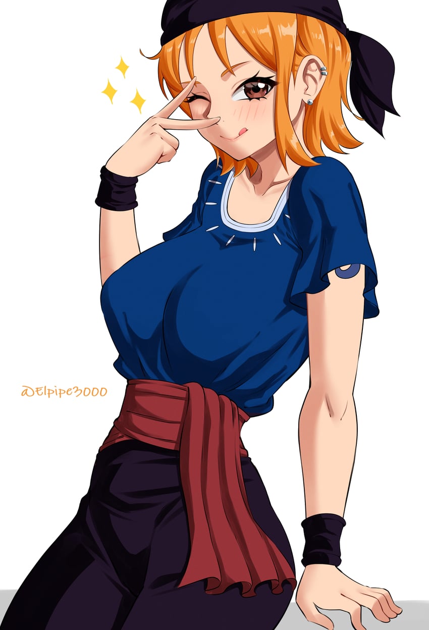 nami (one piece) drawn by elpipe_3000