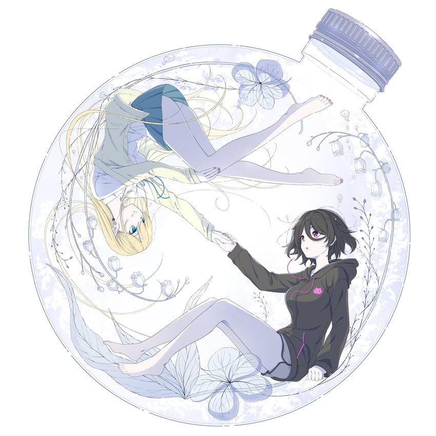 sakashita mina and seino ran (everlasting flowers) drawn by suzumori