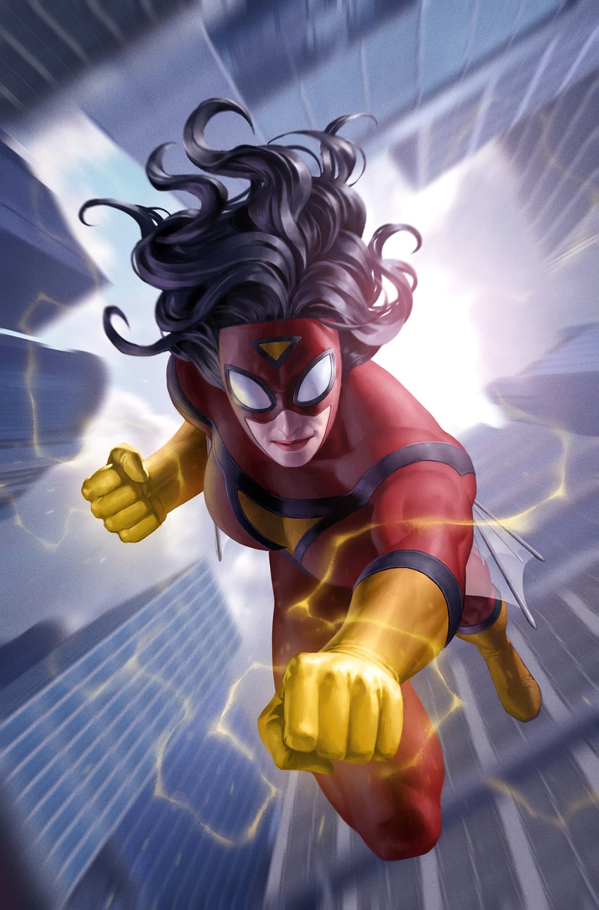 spider-woman and jessica drew (marvel and 1 more) drawn by yoon_junggeun