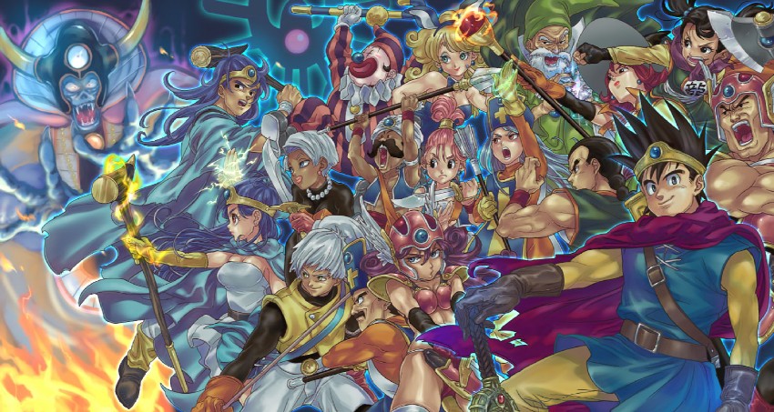 warrior, sage, priest, roto, hero, and 6 more (dragon quest and 1 more) drawn by mamemo_(daifuku_mame)