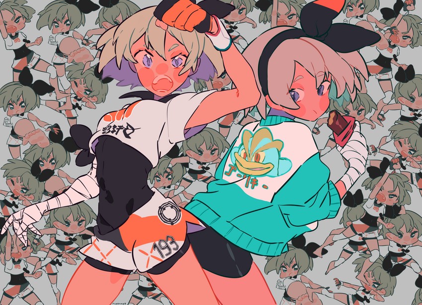 bea and machamp (pokemon and 1 more) drawn by matumot