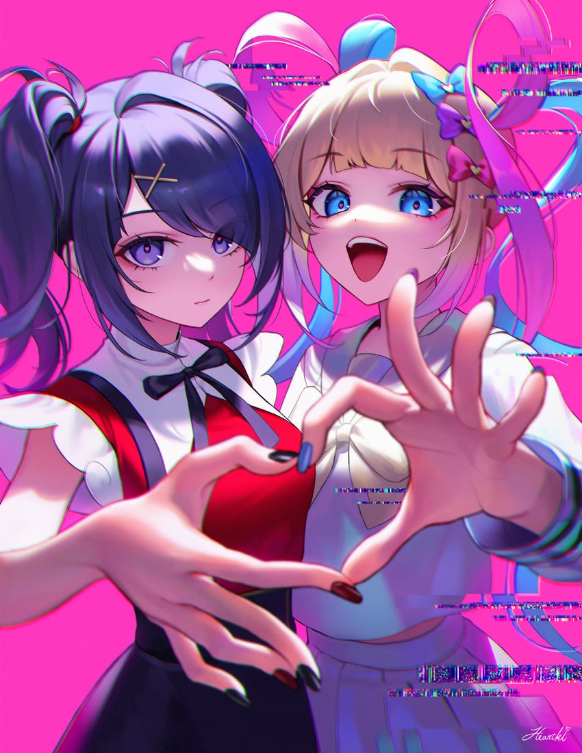 chouzetsusaikawa tenshi-chan and ame-chan (needy girl overdose) drawn by heartki