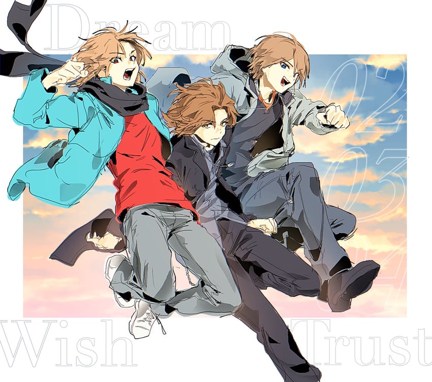 kido shinji, inui takumi, and kenzaki kazuma (kamen rider and 3 more) drawn by verha_spo