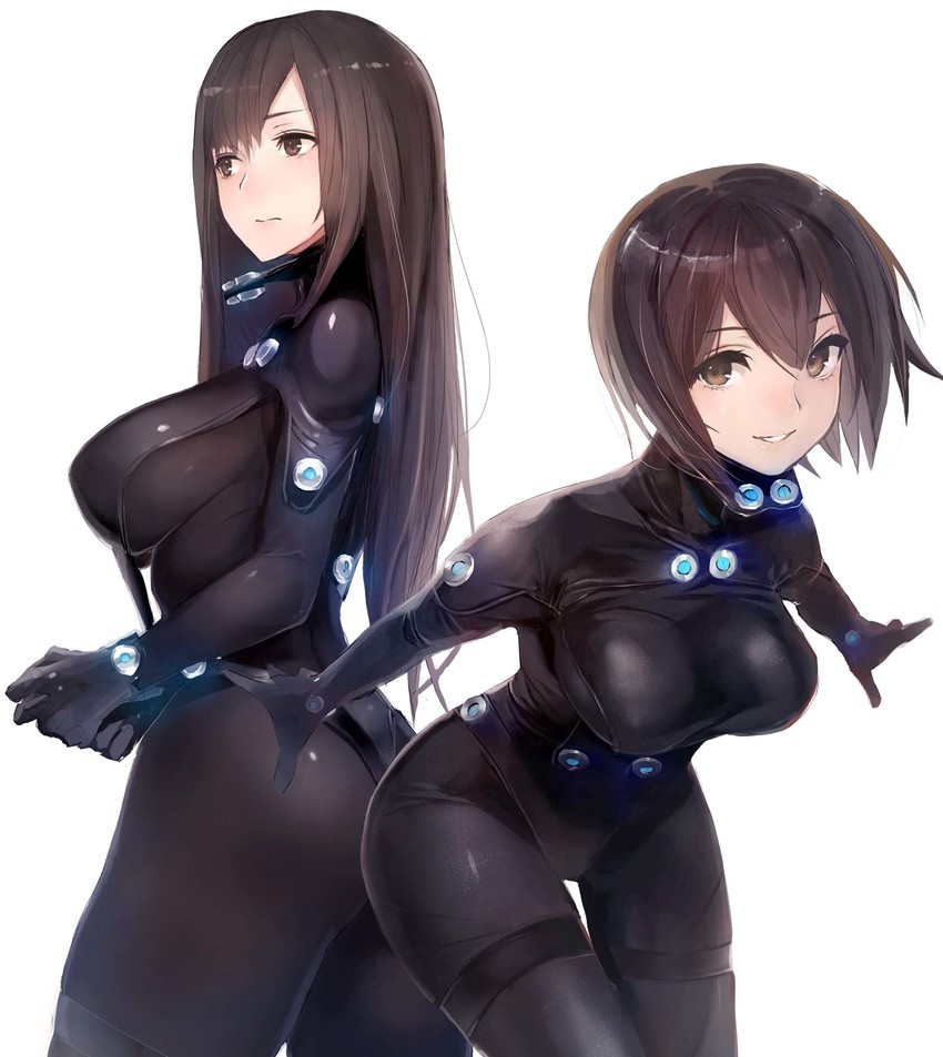 shimohira reika and yamasaki anzu (gantz) drawn by taishi_(picchiridou)