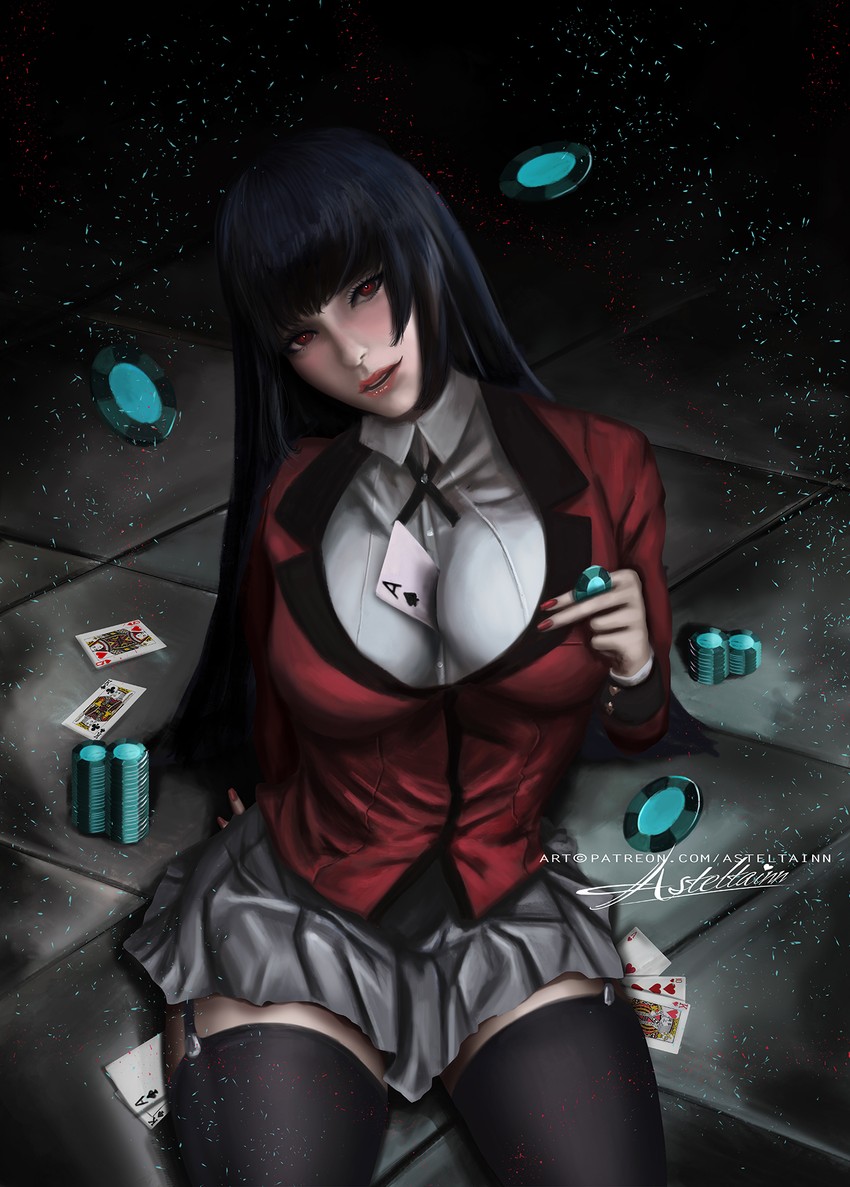 jabami yumeko (kakegurui) drawn by anastasia_(asteltainn)