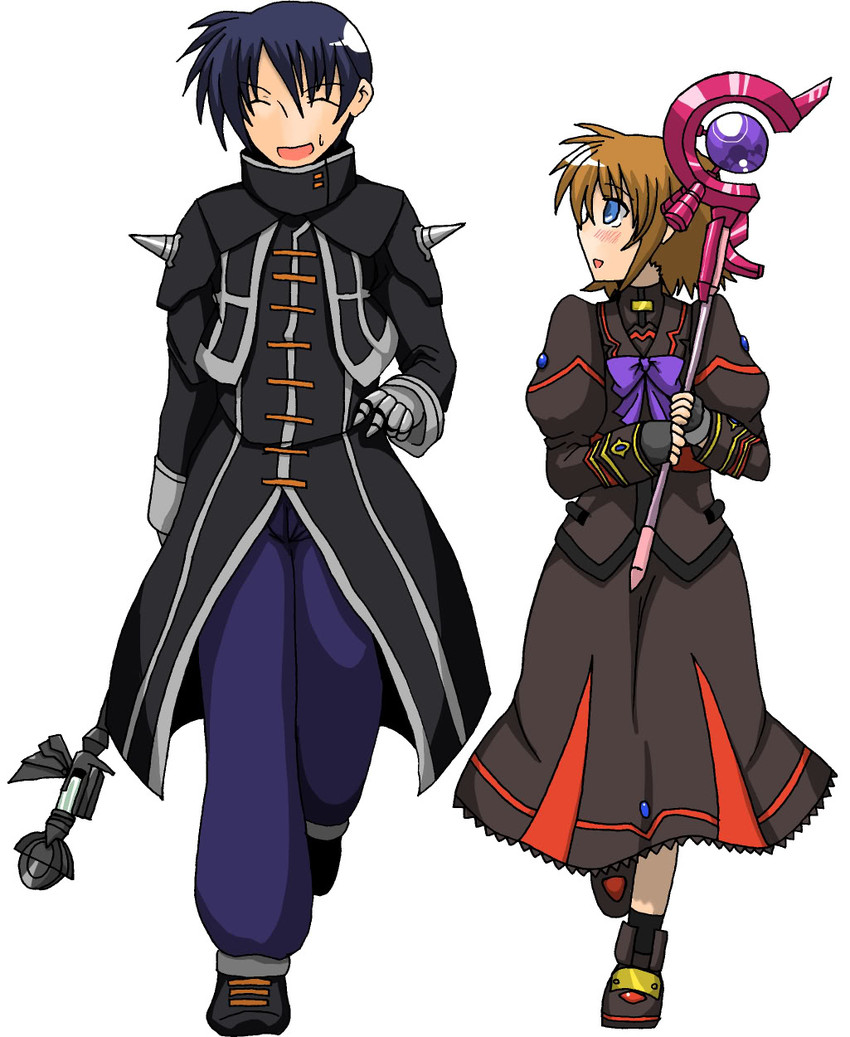 stern the destructor, chrono harlaown, and luciferion (lyrical nanoha and 3 more)