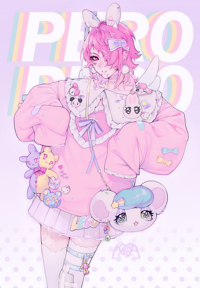 hello kitty, my melody, pochacco, mongrel, melo, and 1 more (original and 5 more) drawn by mazamuno