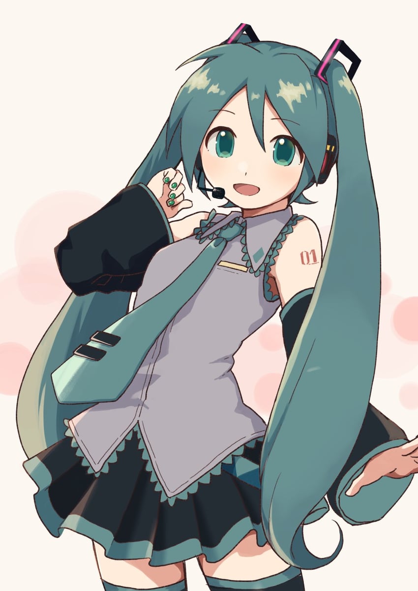 hatsune miku (vocaloid) drawn by ikanoodashi