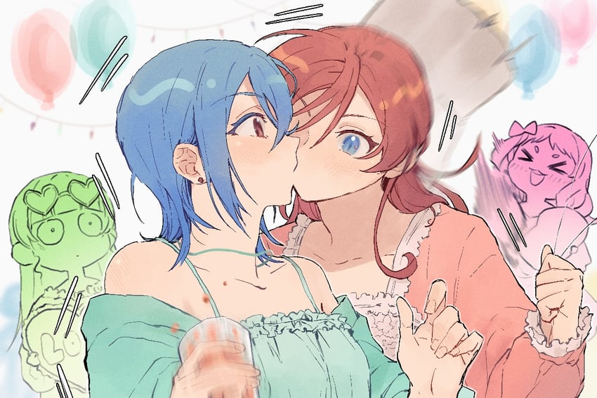 heanna sumire, wakana shiki, yoneme mei, and onitsuka natsumi (love live! and 1 more) drawn by yumi_xsh