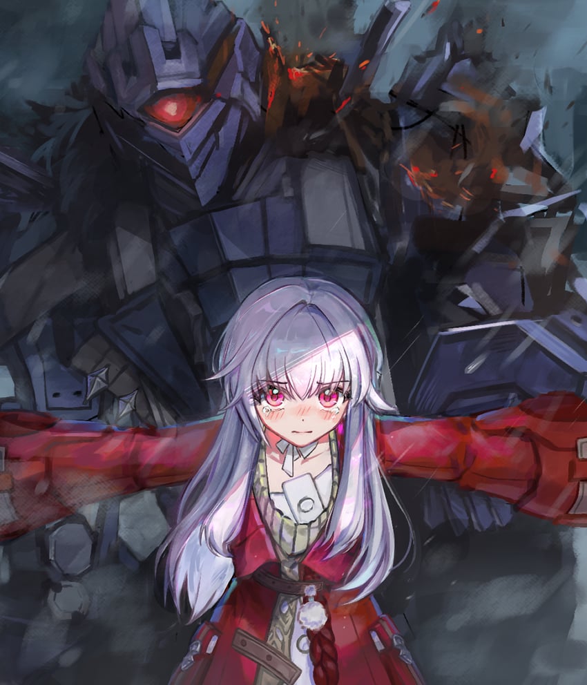 clara and svarog (honkai and 1 more) drawn by oyobice