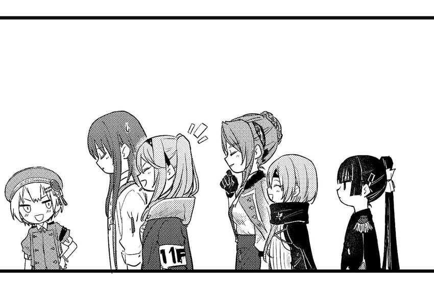 natsume inori, yanagi mion, hanamura shiki, maruyama kanata, matsuoka chiroru, and 1 more (heaven burns red) drawn by kulfiq