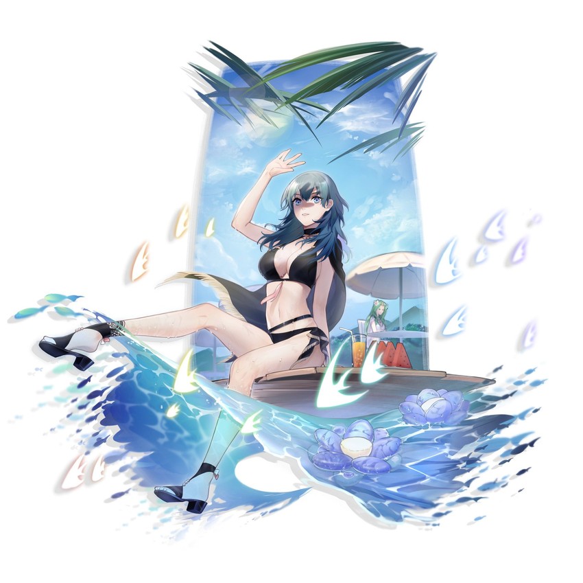 female byleth and rhea (fire emblem and 2 more) drawn by clovisxvii