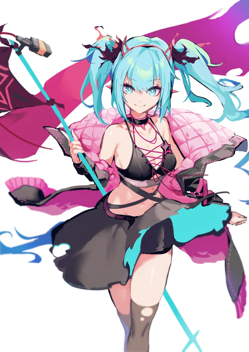 hatsune miku and digital stars miku (vocaloid and 2 more) drawn by bumcha