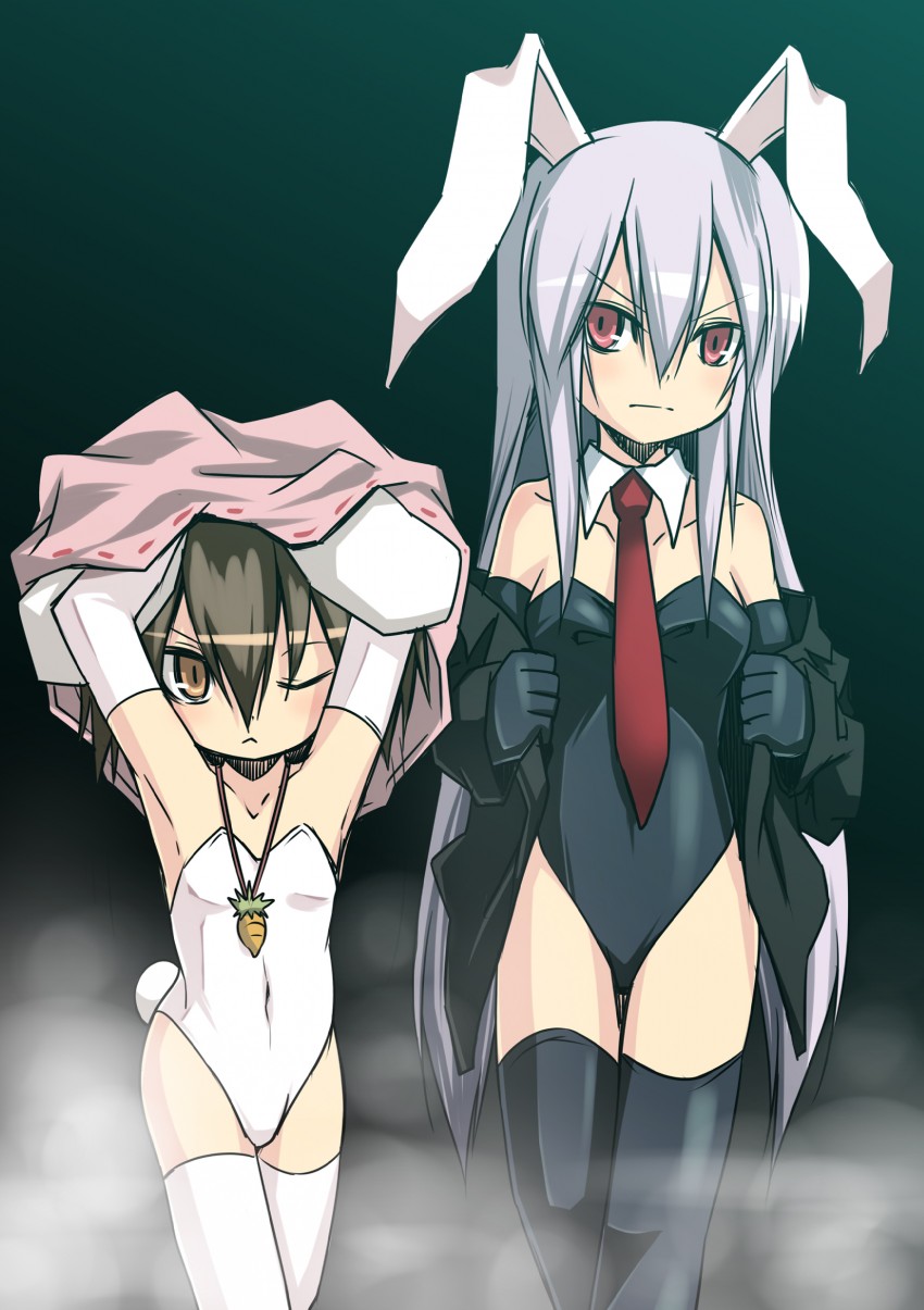 reisen udongein inaba and inaba tewi (touhou) drawn by noya_makoto