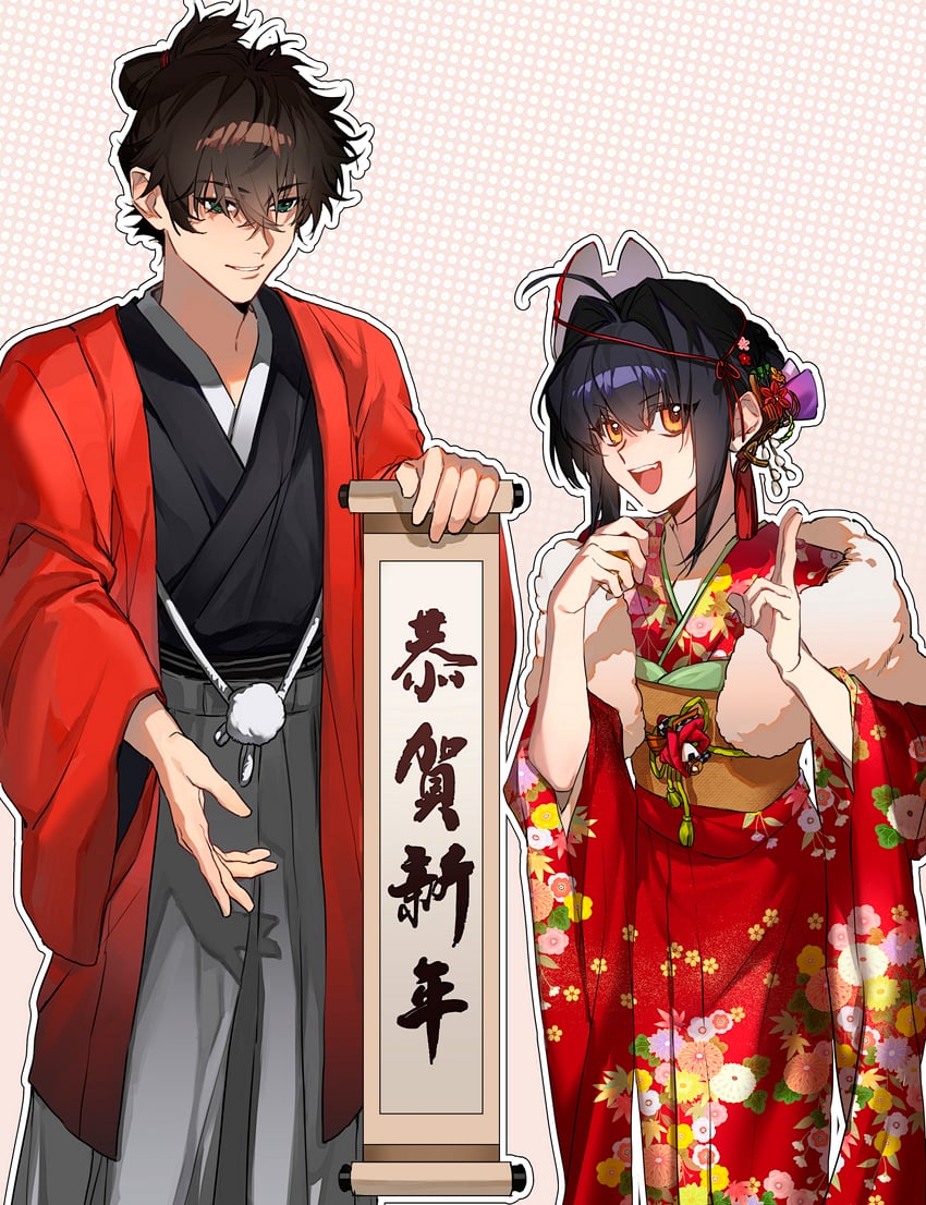 yamato takeru and miyamoto iori (fate and 2 more) drawn by aizendai
