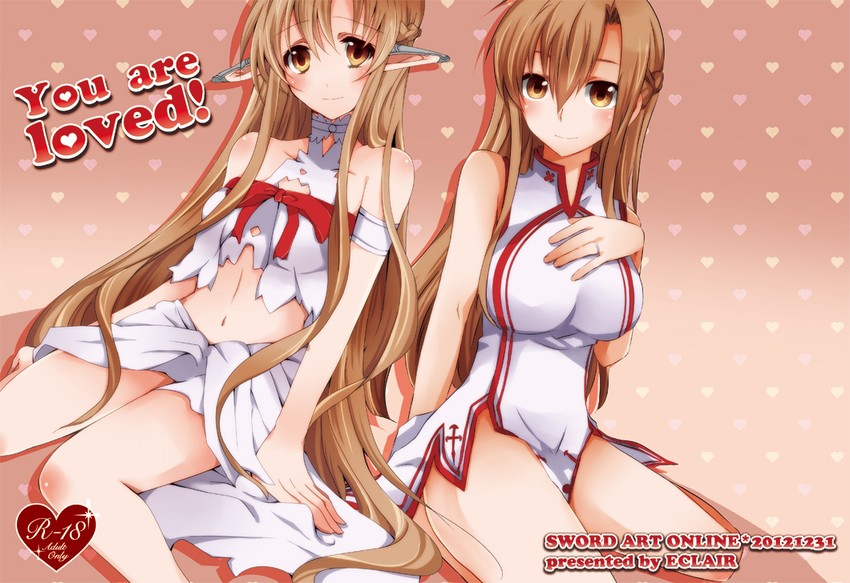 asuna and titania (sword art online) drawn by toujirou