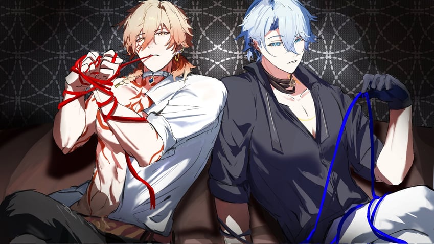 mydei and phainon (honkai and 1 more) drawn by zxy0722