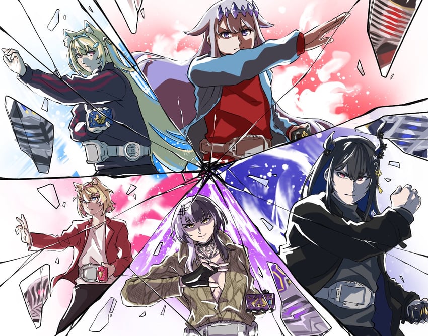 shiori novella, nerissa ravencroft, fuwawa abyssgard, mococo abyssgard, koseki bijou, and 10 more (hololive and 3 more) drawn by dork_ill
