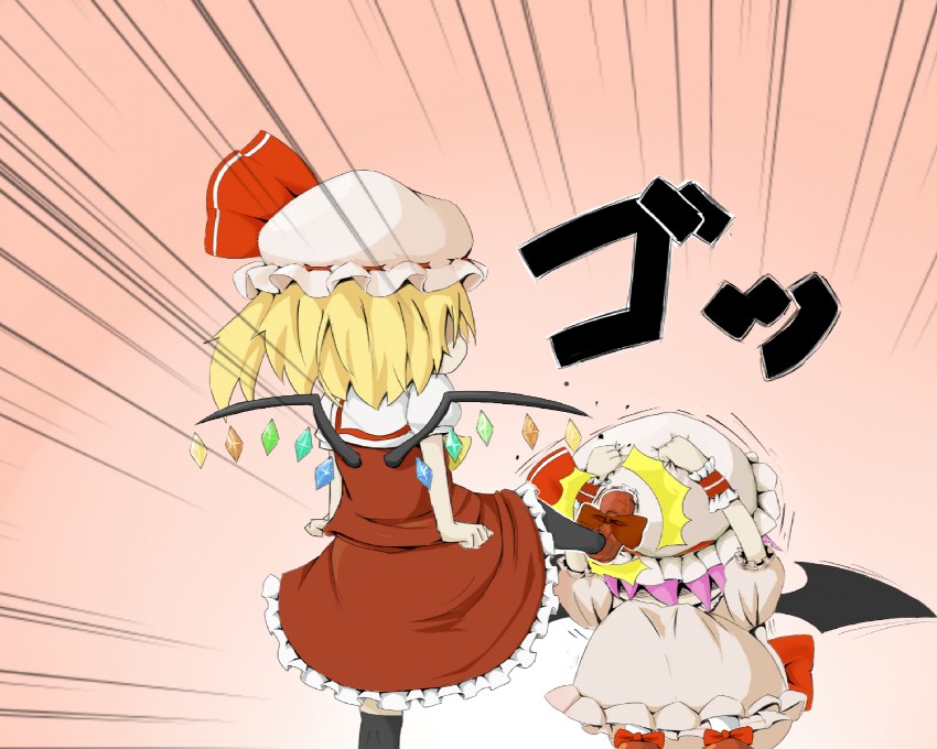 remilia scarlet and flandre scarlet (touhou) drawn by fubuki_(ringdeng)