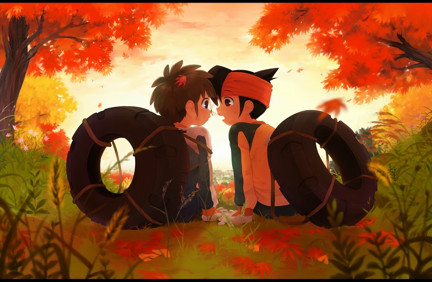 endou mamoru and tachimukai yuuki (inazuma eleven) drawn by shiogochi