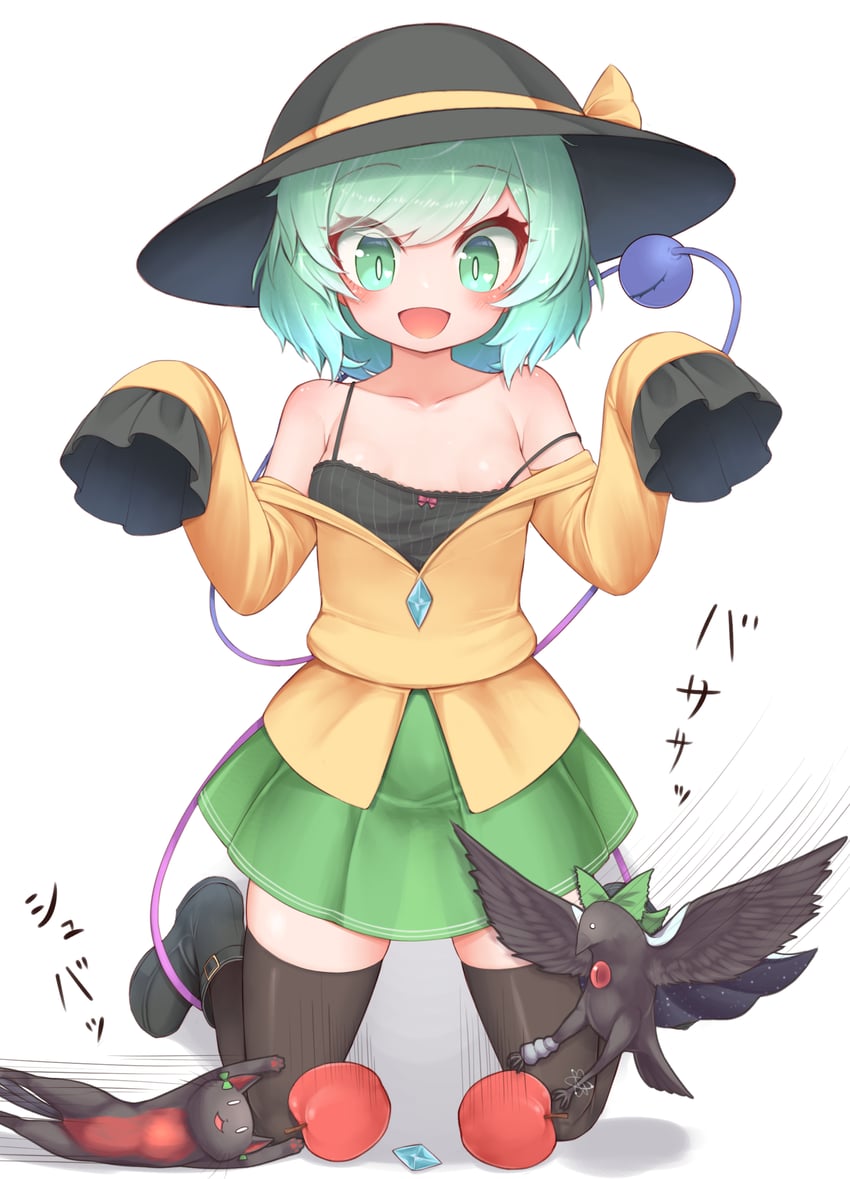 komeiji koishi, kaenbyou rin, and reiuji utsuho (touhou) drawn by harunoha