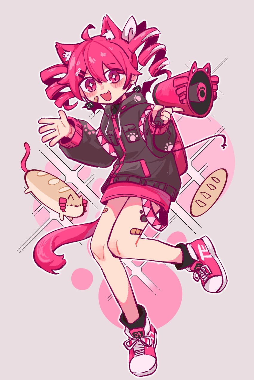 kasane teto and kasane neko (utau and 1 more) drawn by rainflowerstone