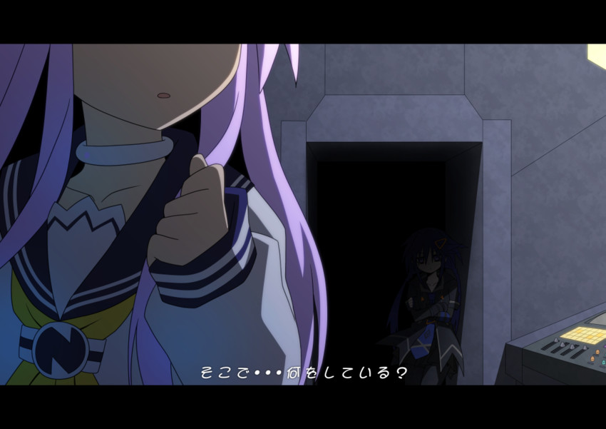 nepgear and ankokuboshi kurome (neptune and 1 more) drawn by mizunashi_(second_run)