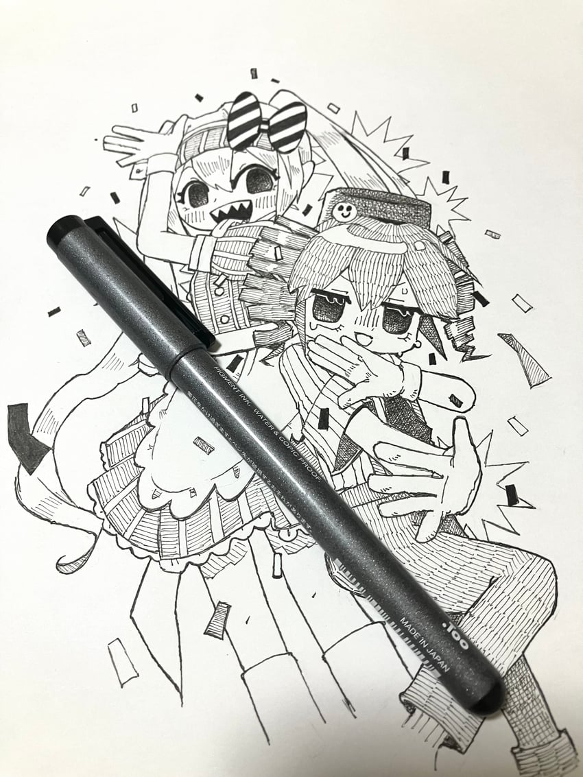 hatsune miku and kasane teto (vocaloid and 2 more) drawn by oounabara_shirasu