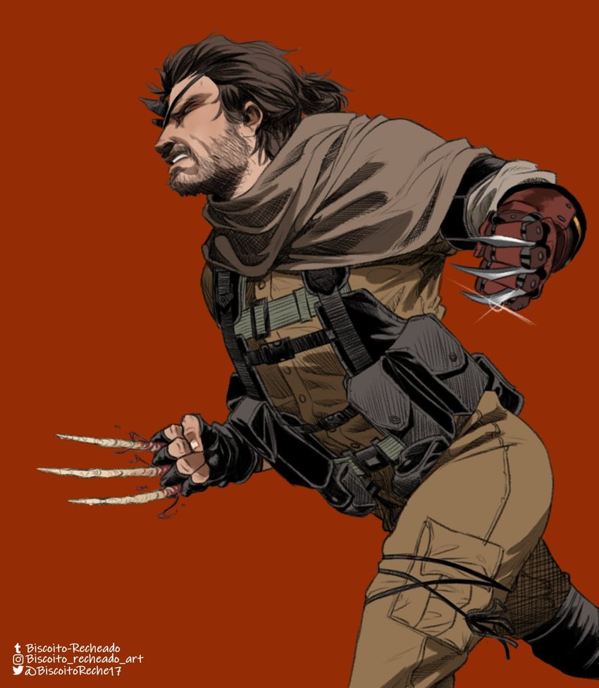 wolverine and venom snake (marvel and 3 more) drawn by biscoito_reche