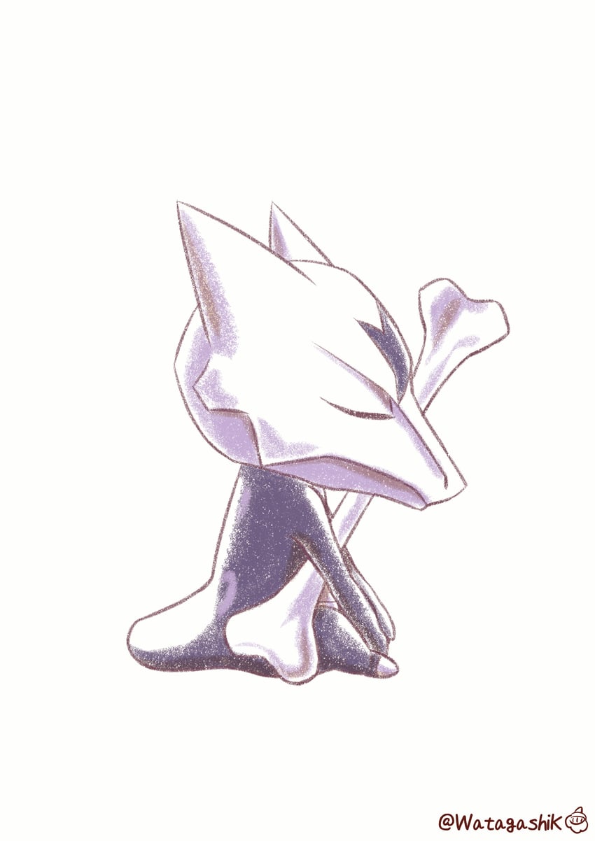 alolan marowak (pokemon) drawn by watagashikn