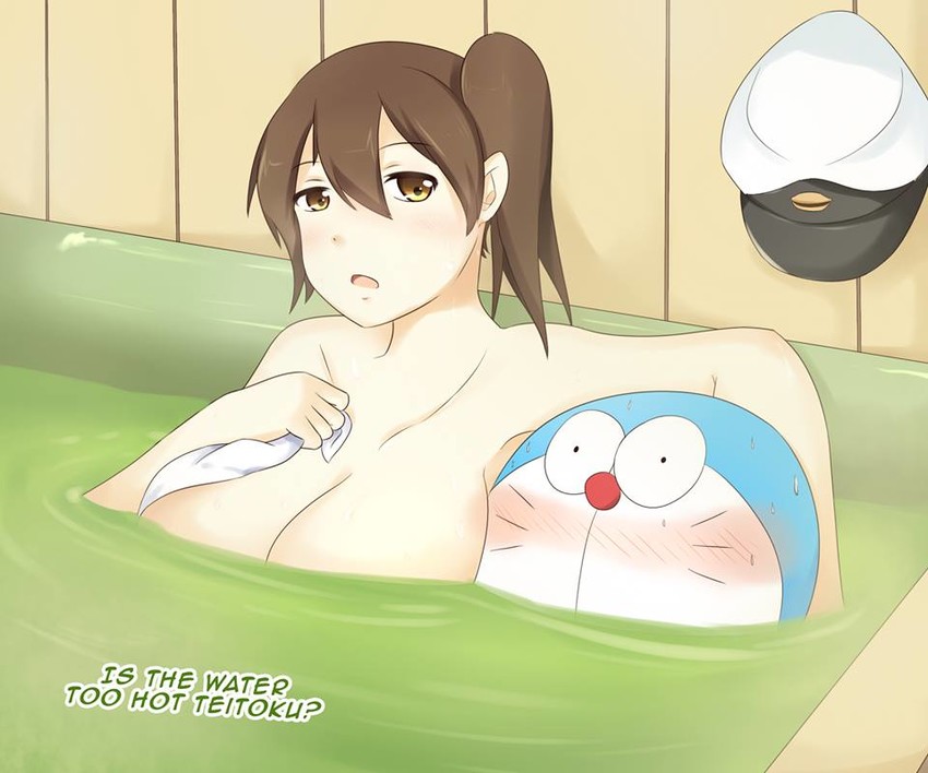 admiral, kaga, and doraemon (kantai collection and 1 more) drawn by wangphing