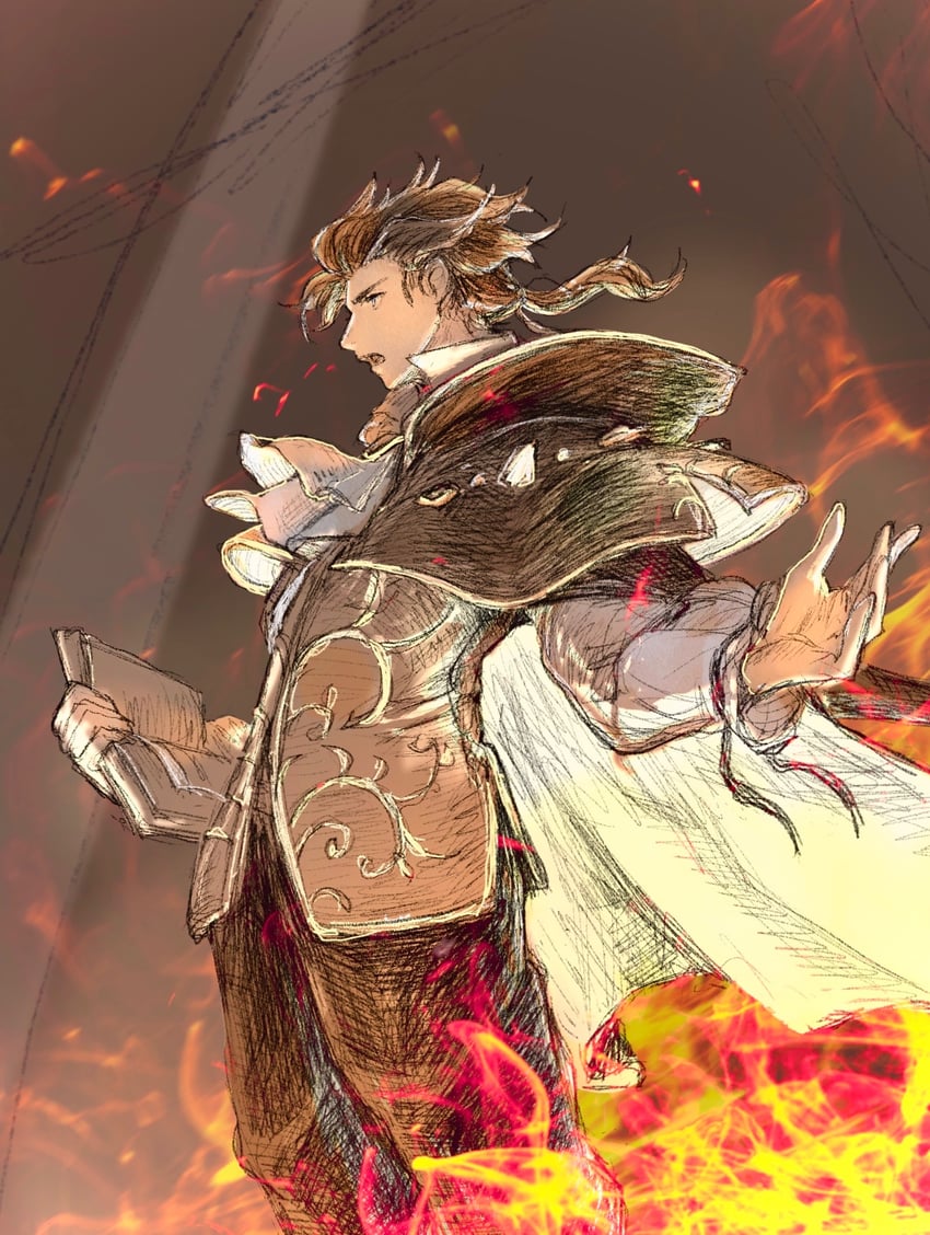 cyrus albright (octopath traveler and 1 more) drawn by qqqqqli