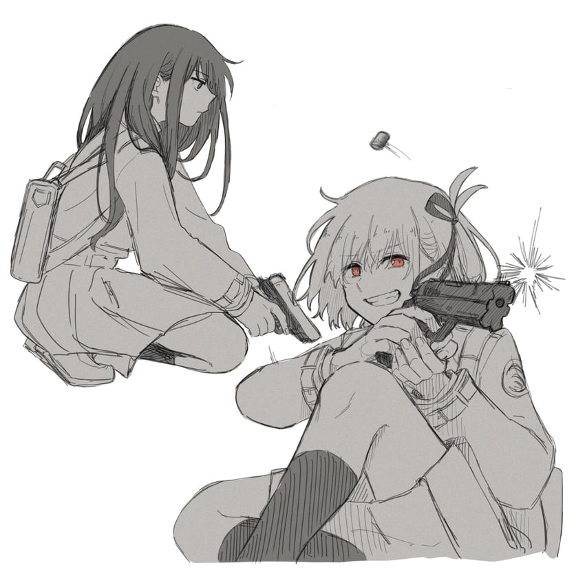 nishikigi chisato and inoue takina (lycoris recoil) drawn by yarou_(0tyaro)
