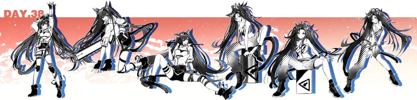 blaze (arknights and 1 more) drawn by fy_fei_xiao_ya